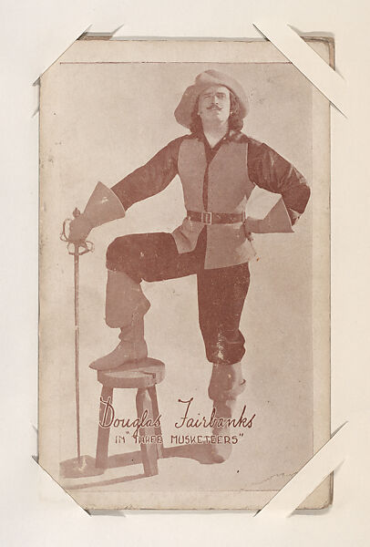 Douglas Fairbanks in "Three Musketeers" from Scenes from Movies Exhibit Cards series (W404), Commercial color photolithograph 