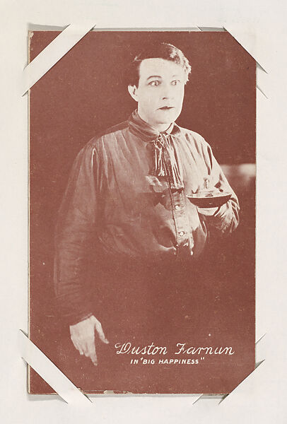 Dustin Farnum in "Big Happiness" from Scenes from Movies Exhibit Cards series (W404), Commercial color photolithograph 