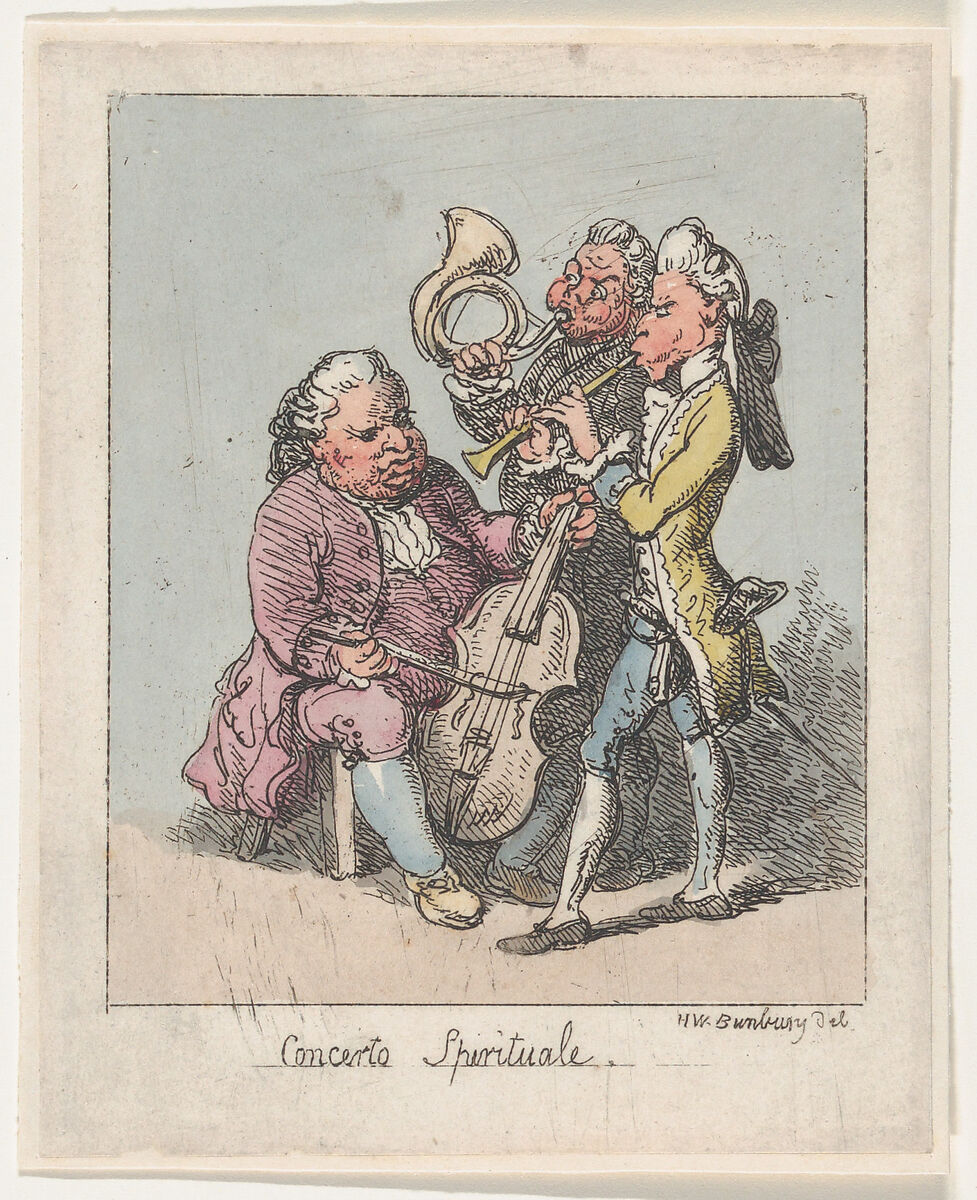 Concerto Spirituale, After Henry William Bunbury (British, Mildenhall, Suffolk 1750–1811 Keswick, Cumberland), Hand-colored etching 