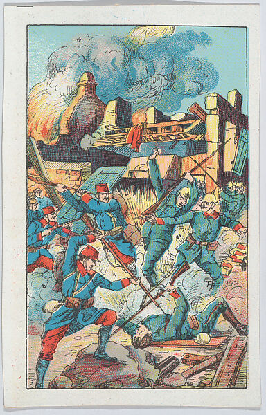 Battle of Artois, from "Europe During the War", Anonymous, 20th century, Commercial color lithograph 