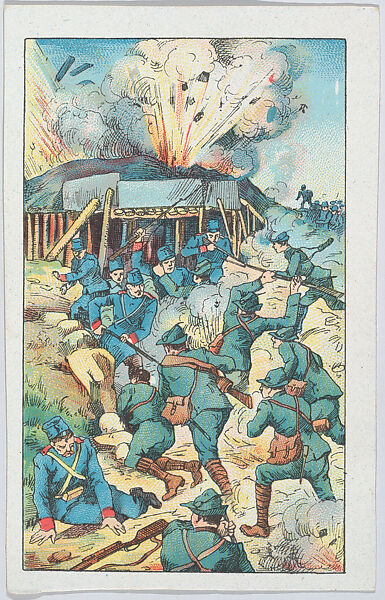 Heroic act of the Italian offensive, from "Europe During the War", Anonymous, 20th century, Commercial color lithograph 