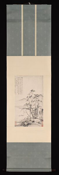 Lone fisherman on a boat, Mao Qiling (Chinese, 1623–1716), Hanging scroll; ink on paper, China