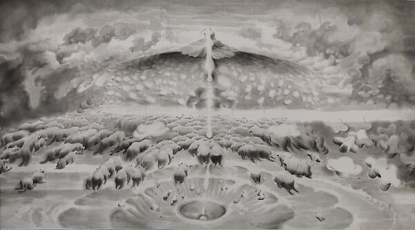 Primeval Chaos, Ren Jian (Chinese, born 1955), Handscroll; ink on polyester, China 