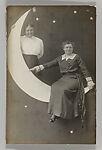 [Paper Moon Studio Portrait], Unknown (American), Gelatin silver print