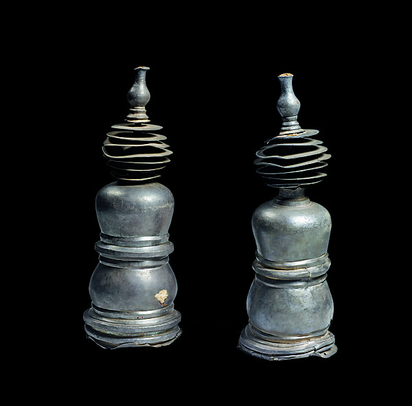 Miniature Stupas, Silver and iron, Central Myanmar 