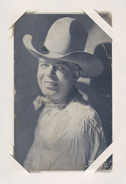 Hoot Gibson from Western Stars or Scenes Exhibit Cards series (W412), Exhibit Supply Company, Commercial color photolithograph 