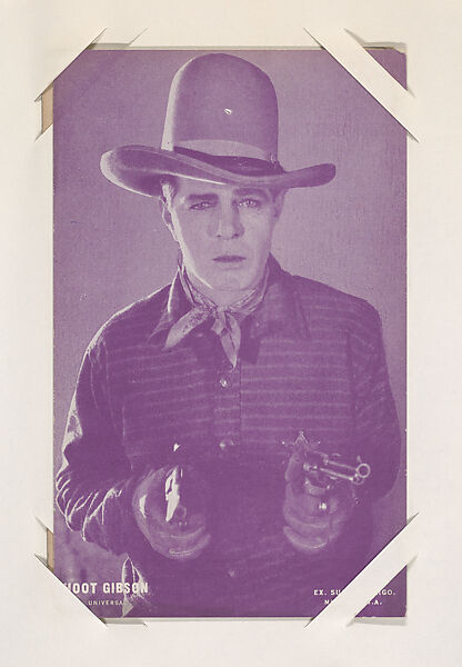 Hoot Gibson from Western Stars or Scenes Exhibit Cards series (W412), Exhibit Supply Company, Commercial color photolithograph 