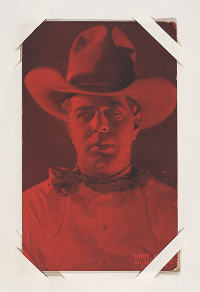 Hoot Gibson from Western Stars or Scenes Exhibit Cards series (W412), Exhibit Supply Company, Commercial color photolithograph 