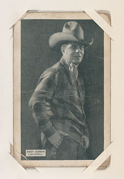 Hoot Gibson from Western Stars or Scenes Exhibit Cards series (W412), Commercial color photolithograph 