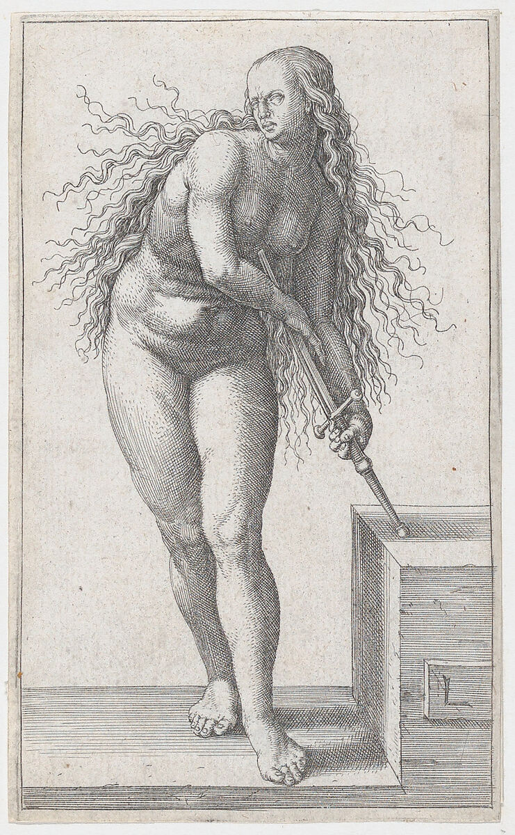 Lucretia, Lucas van Leyden (Netherlandish, Leiden ca. 1494–1533 Leiden), Engraving 