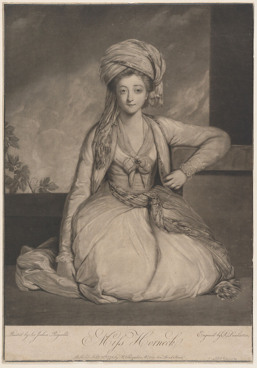 Mary Horneck, Robert Dunkarton (British, London 1744–1811), Mezzotint 