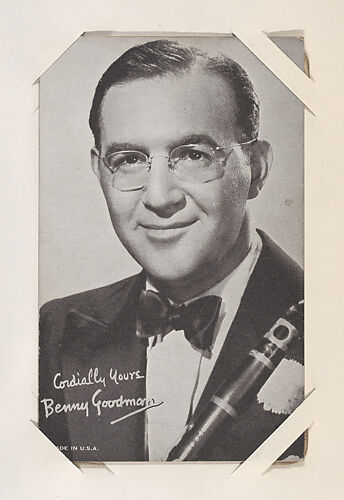 Benny Goodman from TV and Radio Stars Exhibit Cards series (W409)