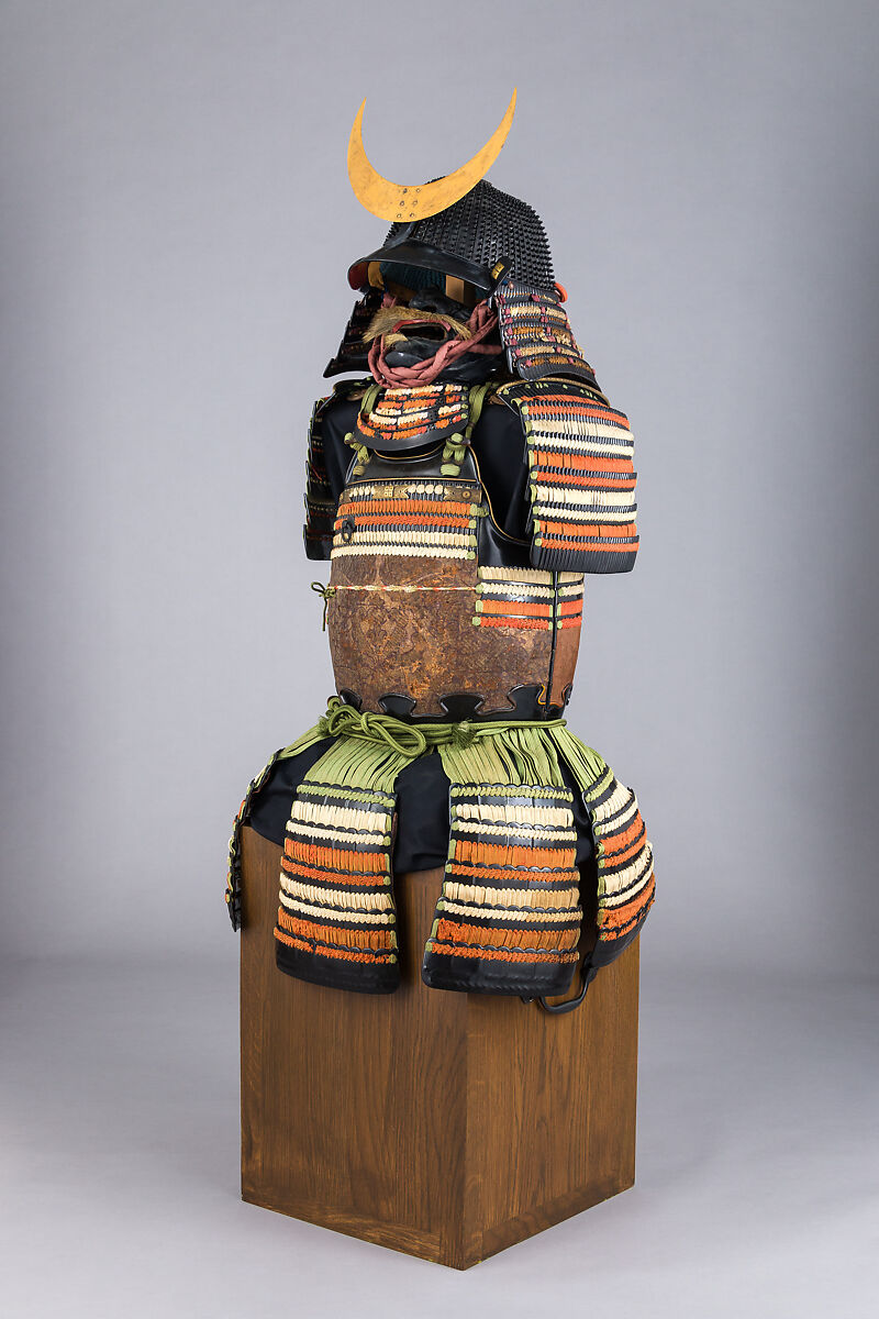 Armor (<i>Gusoku</i>), Helmet crest and restorations by Hiromichi Miura (Japanese, b. 1938), Iron, copper, copper-gold alloy (<i>shakudō</i>), gold, lacquer, silk, linen, felt, leather, horsehair, doeskin, Japanese