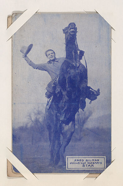 Fred Gilman from Western Stars or Scenes Exhibit Cards series (W412), Commercial color photolithograph 