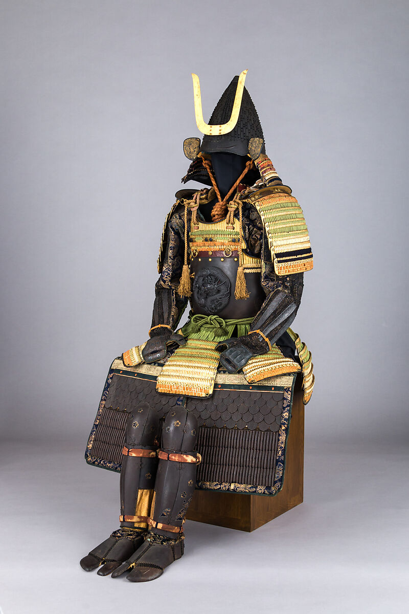 Armor (<i>Nimaidō Gusoku</i>), Armor inscribed Myōchin Muneakira (Japanese, Edo period, 1673–1745), Iron, copper, copper-gold alloy (<i>shakudō</i>), gold, silver, horn, leather, silk, Japanese