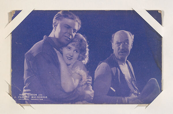 Hoot Gibson and J. Farrell MacDonald from Western Stars or Scenes Exhibit Cards series (W412), Commercial color photolithograph 