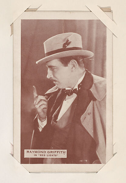 Raymond Griffith in "Red Lights" from Scenes from Movies Exhibit Cards series (W404), Commercial color photolithograph 