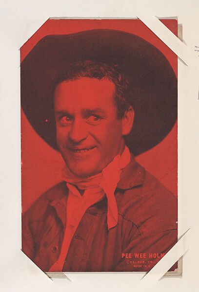 Pee Wee Holmes from Western Stars or Scenes Exhibit Cards series (W412), Exhibit Supply Company, Commercial color photolithograph 