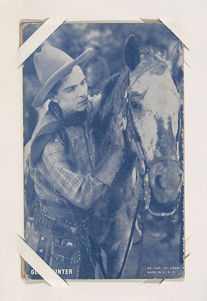 Glen Hunter from Western Stars or Scenes Exhibit Cards series (W412), Exhibit Supply Company, Commercial color photolithograph 