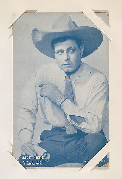 Jack Hoxie in "Red Hot Leather" from Western Stars or Scenes Exhibit Cards series (W412), Exhibit Supply Company, Commercial color photolithograph 