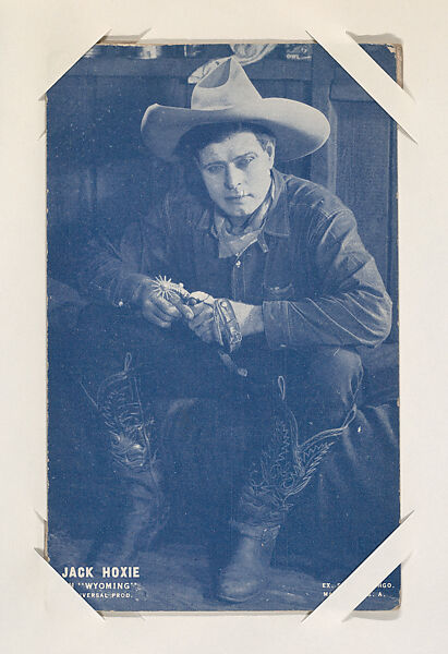 Jack Hoxie in "Wyoming" from Western Stars or Scenes Exhibit Cards series (W412), Exhibit Supply Company, Commercial color photolithograph 