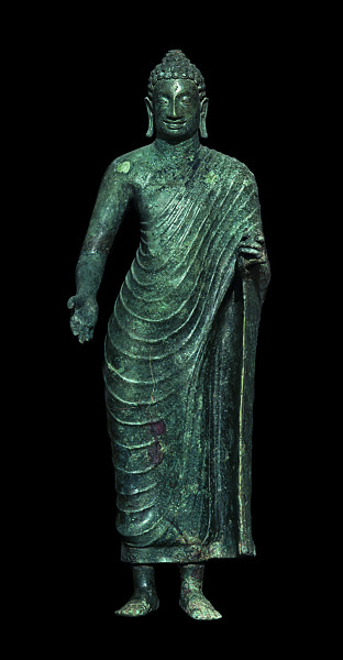 Buddha Granting Boons, Copper alloy	, Western Indonesia 