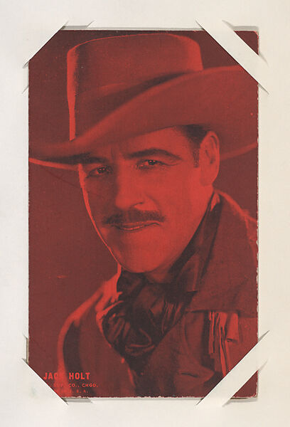 Jack Holt from Western Stars or Scenes Exhibit Cards series (W412), Exhibit Supply Company, Commercial color photolithograph 