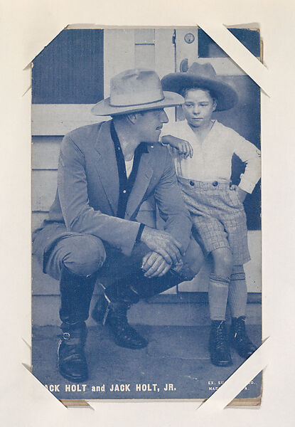 Jack Holt and Jack Holt, Jr. from Western Stars or Scenes Exhibit Cards series (W412), Exhibit Supply Company, Commercial color photolithograph 