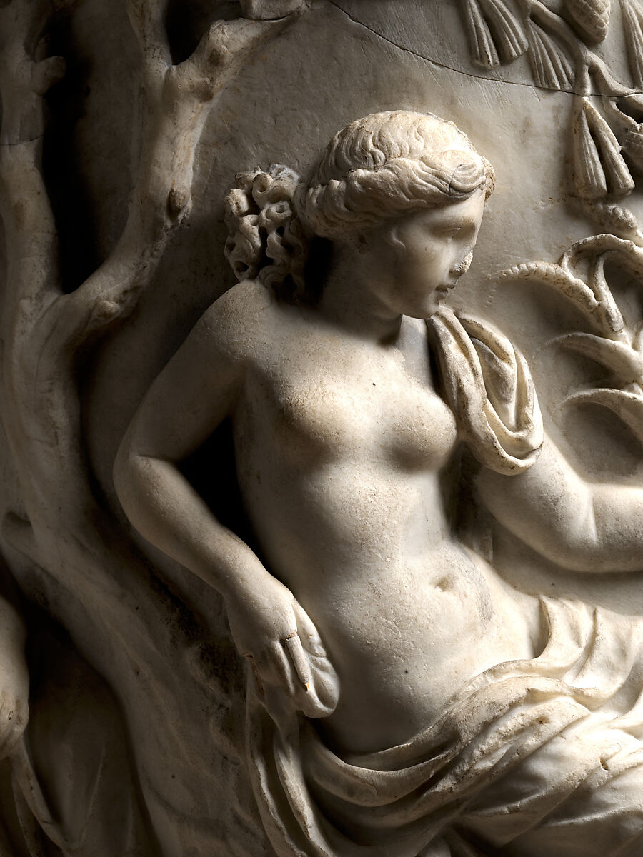 Puteal (wellhead) with Narcissus and Echo, and Hylas and the Nymphs, Marble, Roman