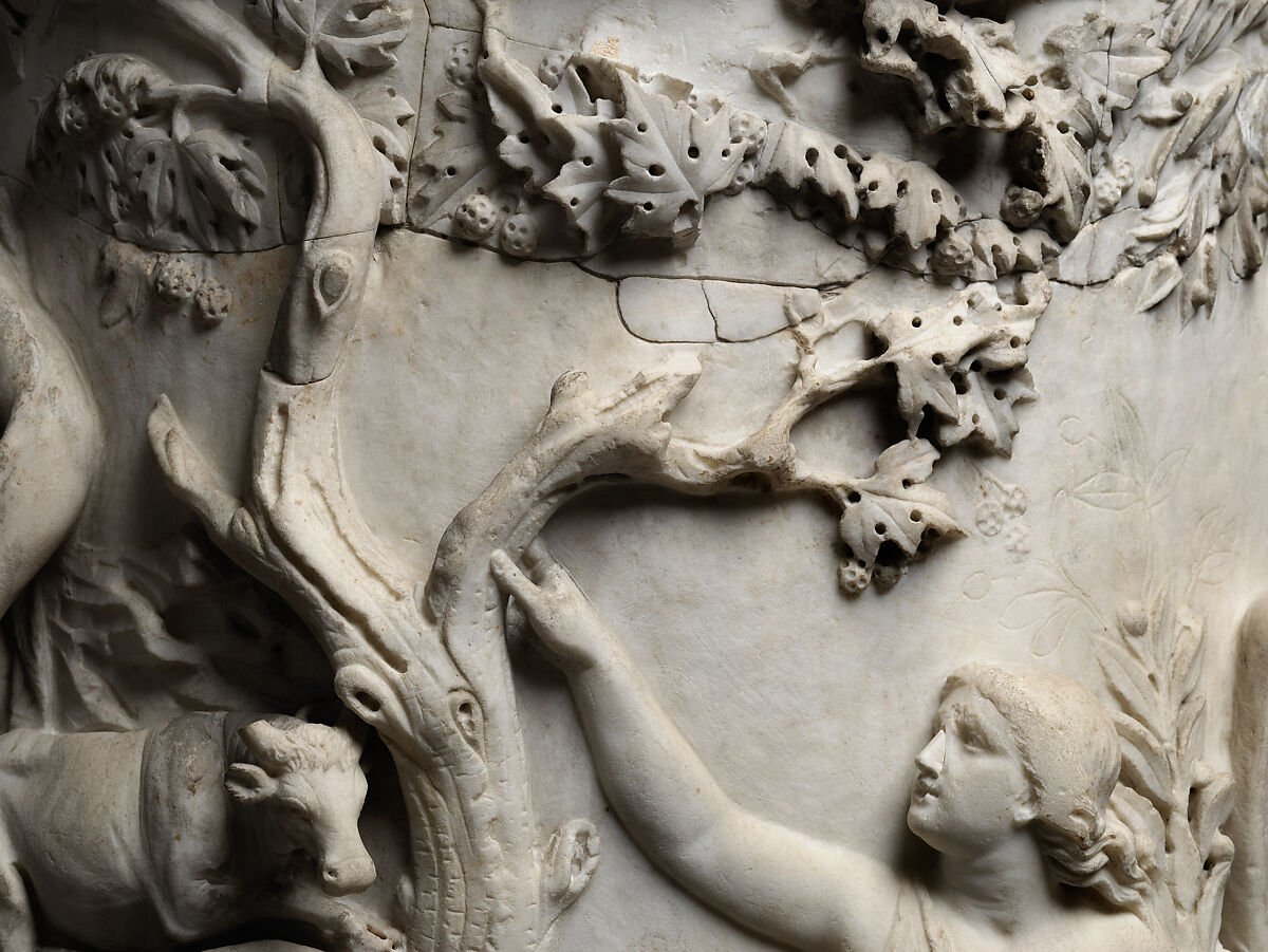 Puteal (wellhead) with Narcissus and Echo, and Hylas and the Nymphs, Marble, Roman