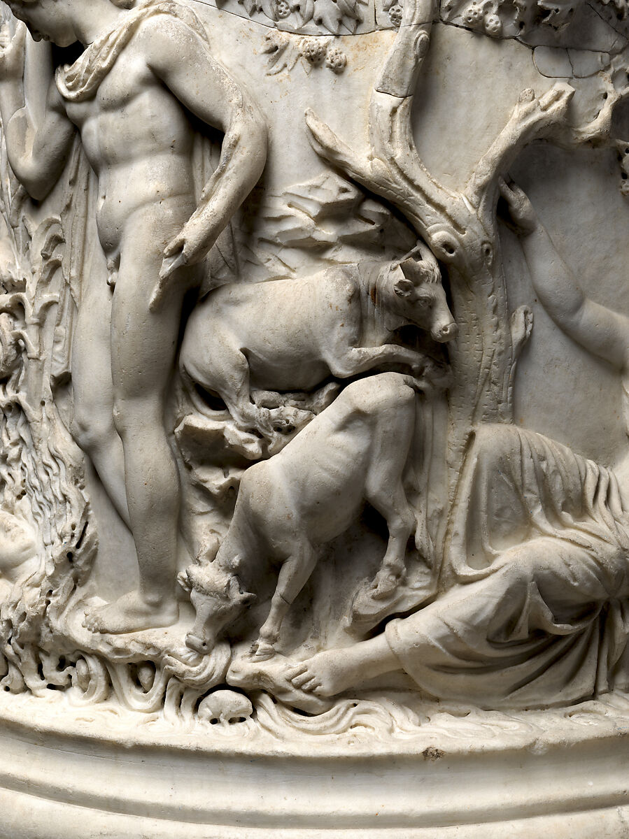 Puteal (wellhead) with Narcissus and Echo, and Hylas and the Nymphs, Marble, Roman