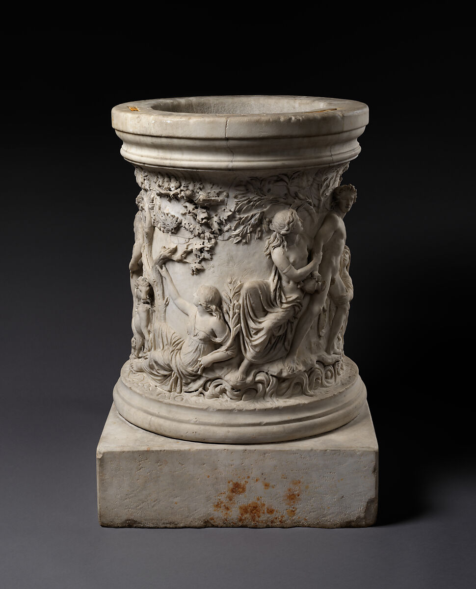 Puteal (wellhead) with Narcissus and Echo, and Hylas and the Nymphs, Marble, Roman
