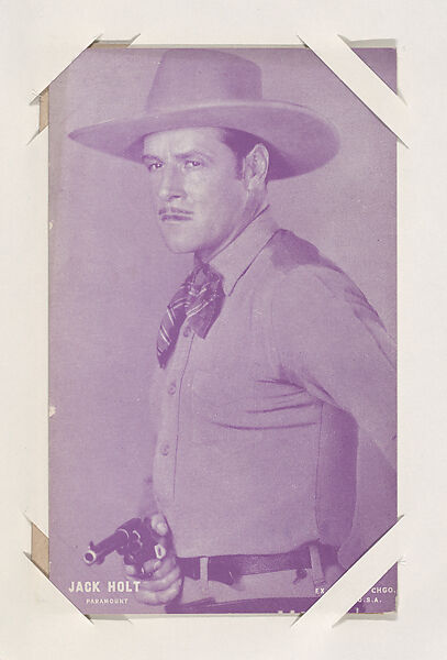Jack Holt from Western Stars or Scenes Exhibit Cards series (W412), Exhibit Supply Company, Commercial color photolithograph 