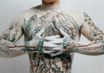 Chinese Landscape Tattoo No. 2, Huang Yan (Chinese, born 1966), Chromogenic print, China 