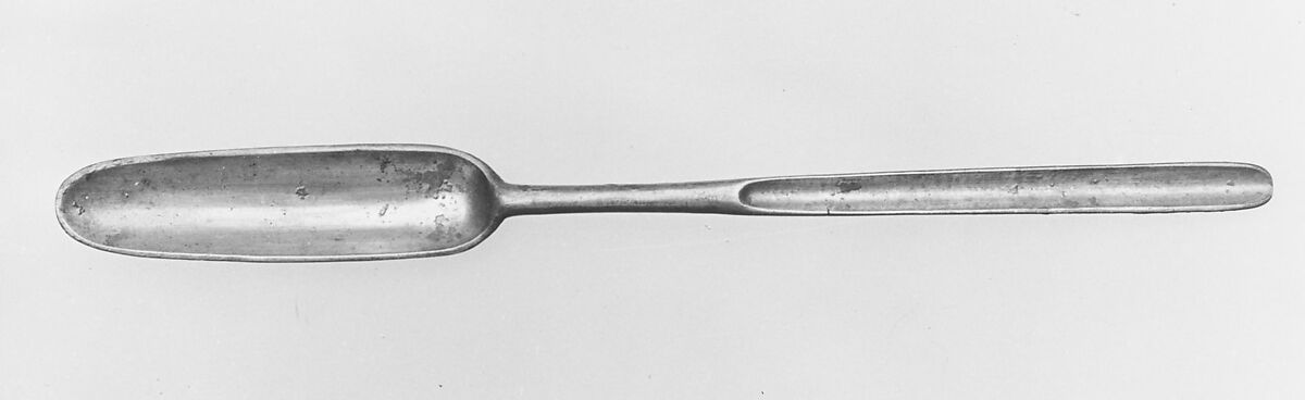 Marrow spoon, Pewter, American 