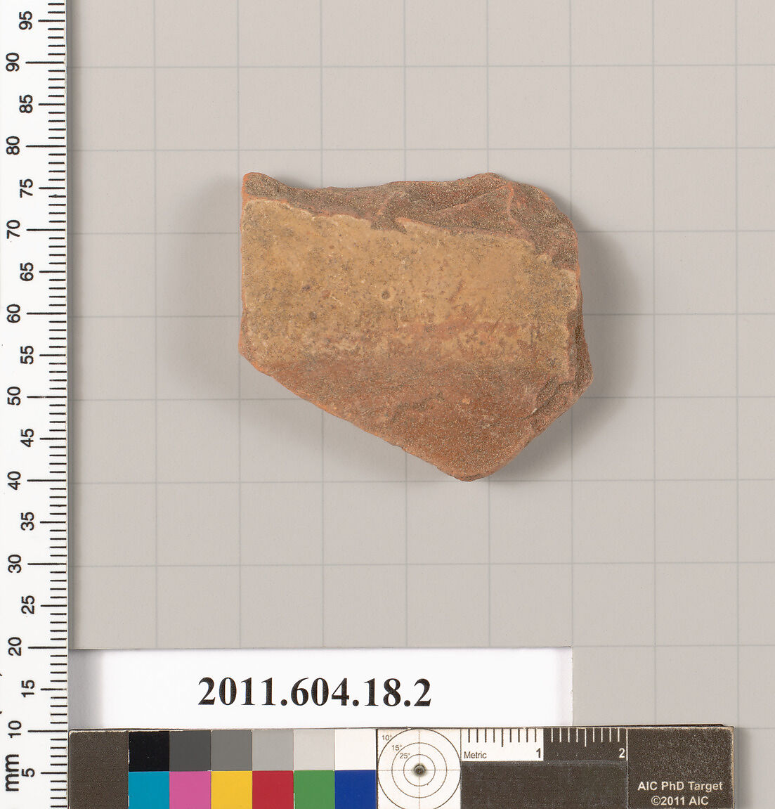 Fragment of a glazed ceramic plate or bowl, Earthenware, glaze, Byzantine