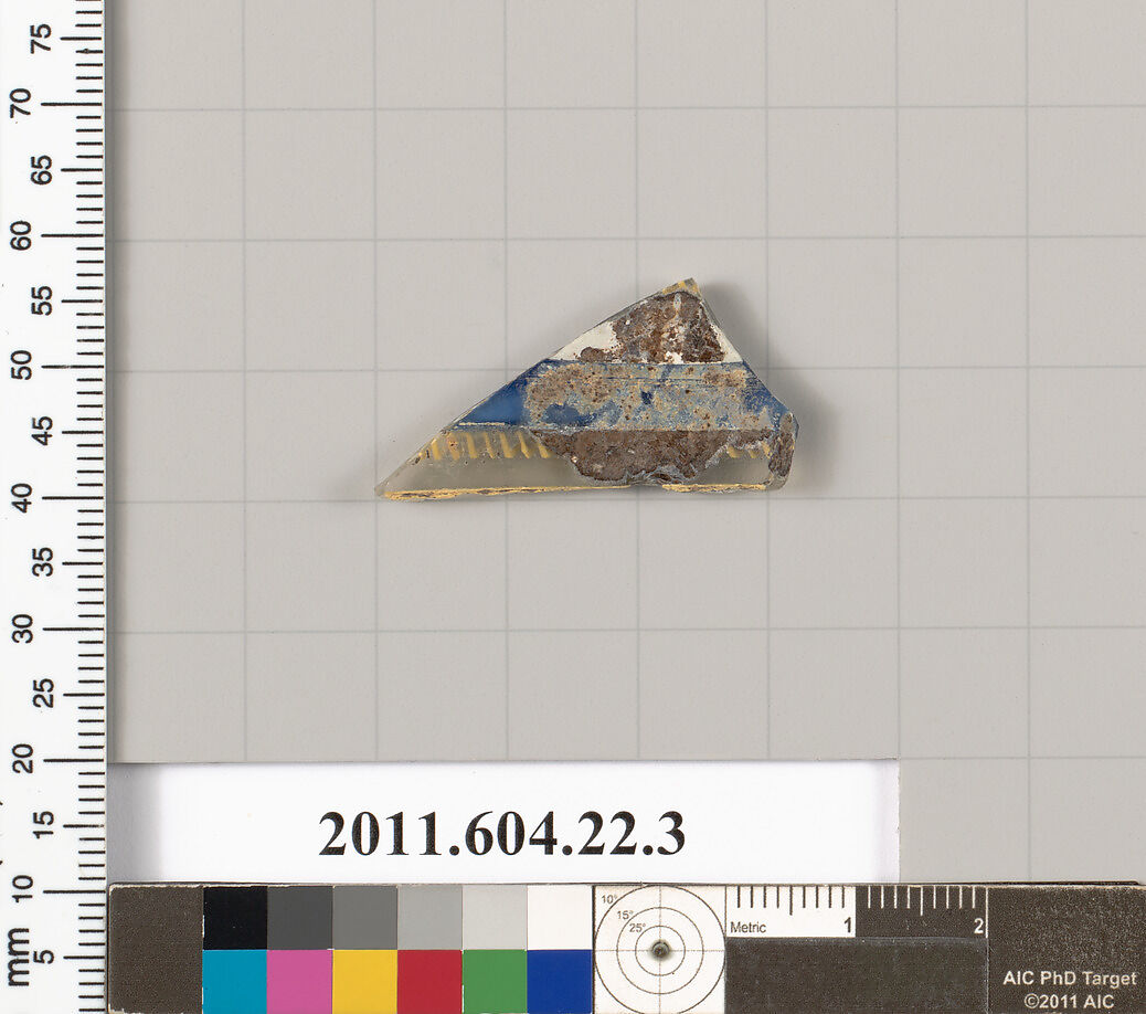 Glass mosaic bowl fragment, Glass, Greek
