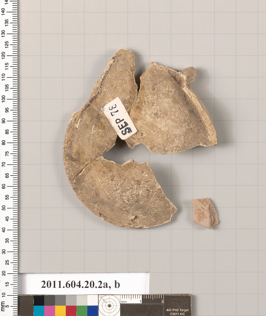 Fragments of a terracotta lamp, Terracotta, Roman