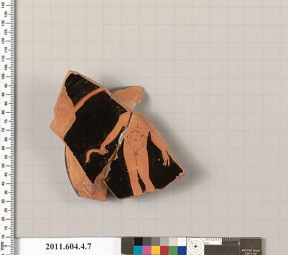 Terracotta fragment of a stemless kylix (drinking cup)