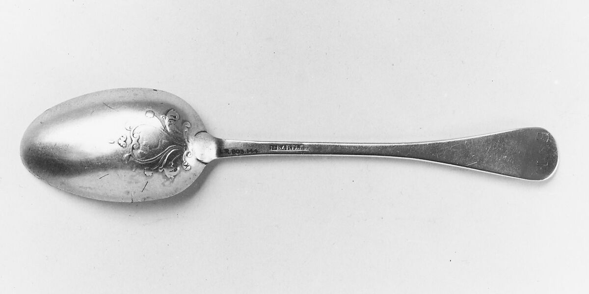 Spoon, N. Barlett (active ca. 1760), Silver, American 