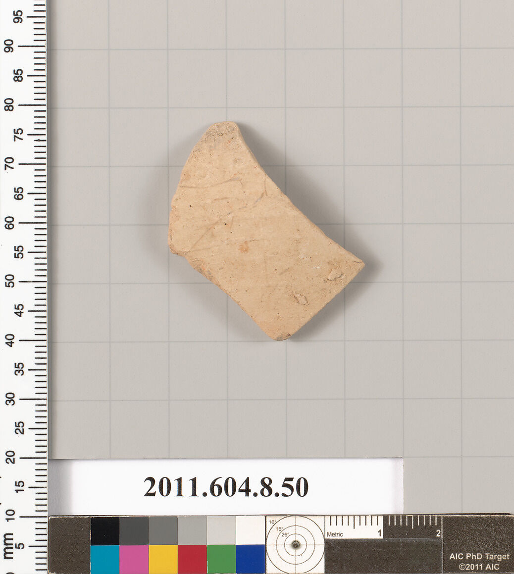 Terracotta fragment of an undetermined shape, Terracotta, Greek, Corinthian? 