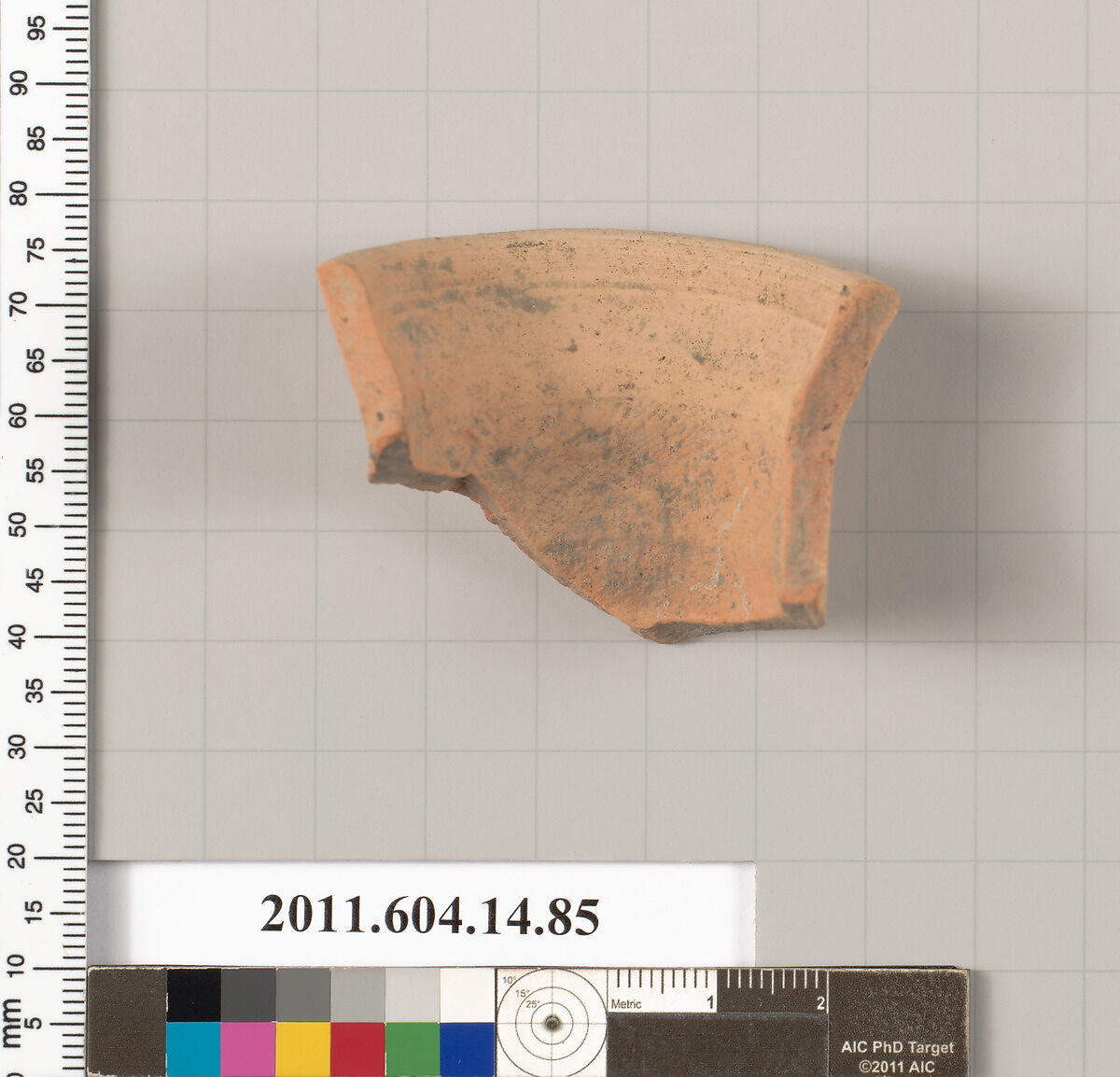 Terracotta fragment of a vase?, Terracotta, Unknown fabric