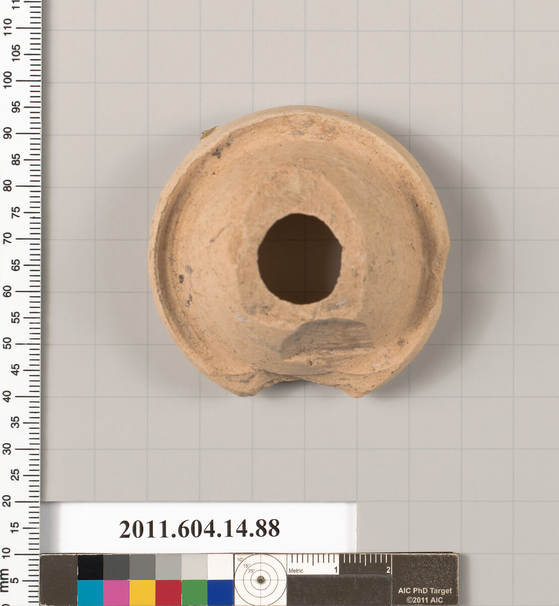 Terracotta fragment of a vase?, Terracotta, Unknown fabric