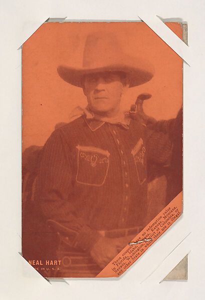 Neal Hart from Western Stars or Scenes Exhibit Cards series (W412), Exhibit Supply Company, Commercial color photolithograph 