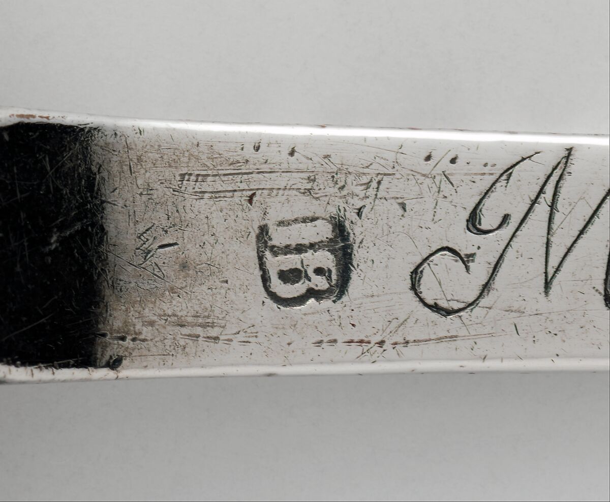 Spoon, Jurian Blanck Jr. (baptized 1645–ca. 1714/15), Silver, American