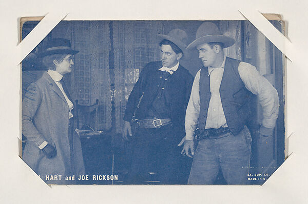 Neal Hart and Joe Rickson from Western Stars or Scenes Exhibit Cards series (W412), Exhibit Supply Company, Commercial color photolithograph 