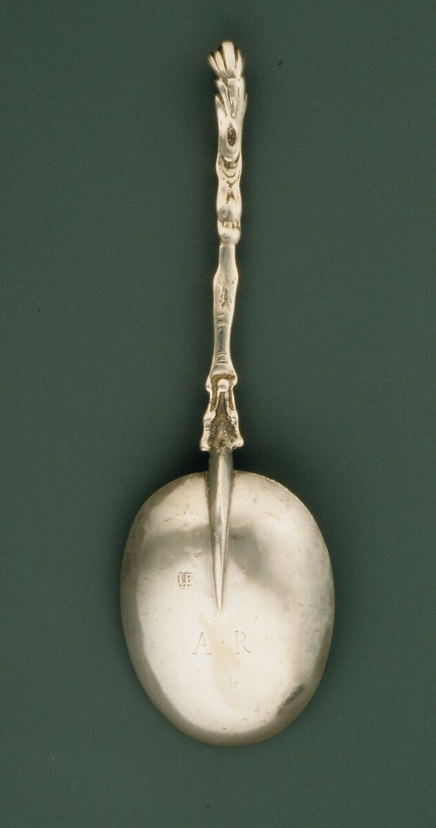 Spoon, Jurian Blanck Jr. (baptized 1645–ca. 1714/15), Silver, American