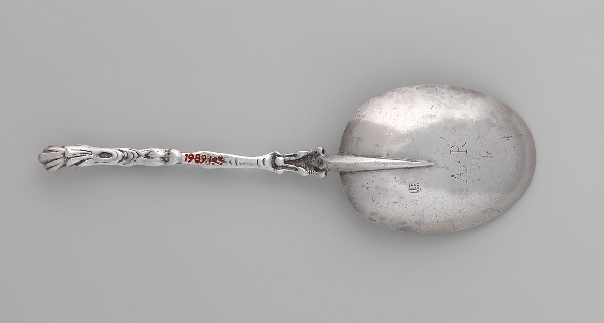 Spoon, Jurian Blanck Jr. (baptized 1645–ca. 1714/15), Silver, American