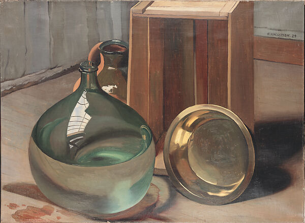 Demijohn and Box  (Dame-jeanne et caisse), Félix Vallotton (Swiss, Lausanne 1865–1925 Paris), Oil on canvas 