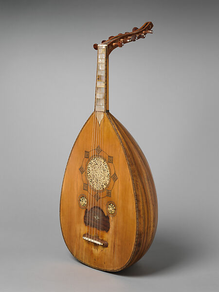 Ūd, Abdo George Nahat (Syrian, 1860–1941), Wood, camel bone, Syrian